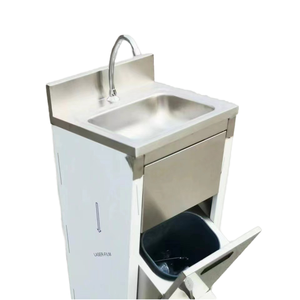 Cubo de Basura para Mueble de Cocina de una Sola Cubeta, Acero Inoxidable 304, Superficie Cepillada, Independiente, para Lavado de Manos y Verduras - Product Image 1