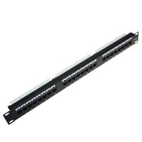 Panel de Conexiones de Datos Super CAT5/CAT6/Super Cat6 de 24/48 Puertos, Panel de Conexiones Sin Blindaje para Redes, Descuento Disponible