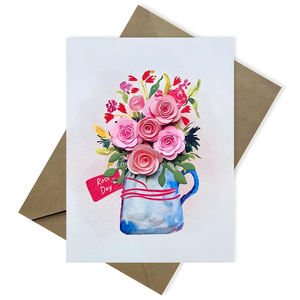 การ์ดของขวัญกระดาษทำมือจากเวียดนาม พร้อมดีไซน์ดอกไม้ป๊อปอัพ 3 มิติ ลวดลายและรูปทรงที่ปรับแต่งได้ พิมพ์ดิจิทัล ใช้ได้หลายโอกาส - Product Image 1