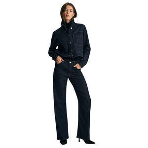 Veste en jean vintage à coupe régulière pour femmes en gros, respirante, décontractée, lavée avec fourrure, fabricant OEM ODM - Product Image 3