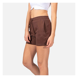Été de qualité supérieure brosse doucement les shorts courts croisés réglables pour femmes en forme de taille moyenne pour femmes - Product Image 6