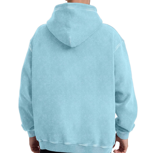Sudaderas con capucha de invierno de lavado ácido transpirable de secado rápido Impresión personalizada 100% Algodón Fleece Logo Jersey de hombre de alta calidad - Product Image 4