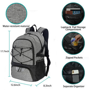 Mochila de Baloncesto de Nailon de Primera Calidad |   Bolsa Deportiva de Alto Rendimiento con Capacidad de 30-40L y Múltiples Compartimentos para Senderismo al Aire Libre - Product Image 4