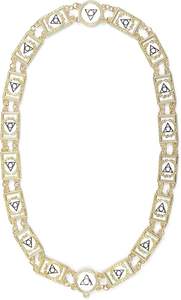 Shriners ปกโซ่ชุบทองด้วยพลอยเทียมปก2025สีน้ำเงินเข้มต่ำ maq Masonic COLLAR OEM serviced - Product Image 6