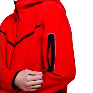 Men's <b>Winter</b> Plus Size Hooded Solid Customized Two Piece Tracksuit Set 100% Cotton Bulk - Product Image 4