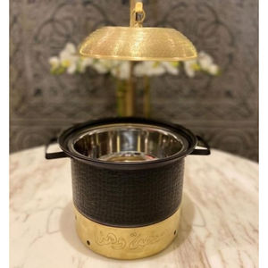 Elegante contenedor de comida para boda, olla, decoración de exhibición, cazuela, plato de frotamiento de Metal para decoración de Ramadán - Product Image 5
