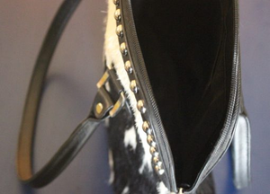 Western Classic Style Women's Cowhide Real Fur Purse High Quality Zipper Closure Multi-Color Shoulder <b>Fashion</b> <b>Accessories</b> - Product Image 5