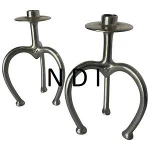 Best Quality Dinner Table Top Decor Metal Candle Stand Antique Finishing Candle Holder Set of 2 Pillar Candle Stand
