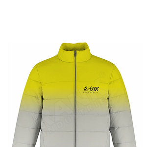 Veste matelassée personnalisée pour homme, col montant, logo imprimé sur le devant, grande taille, prix bas, haute qualité - Product Image 3