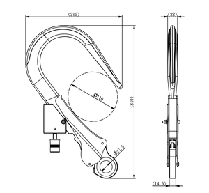 YAA016 NAL HON crochet d'ancrage de poteau en aluminium pour équipement et accessoires de lutte contre les incendies 7m longueur de poteau 12kN résistance à la rupture Taiwan - Product Image 4