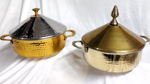 หม้อแก้วใส่อาหารสีทองสีเงินคุณภาพระดับพรีเมียมเครื่องอุ่นอาหารหลากปริมาณจากภาชนะทนไฟขนาดครึ่งลิตรสำหรับใช้ในบ้าน - Product Image 5