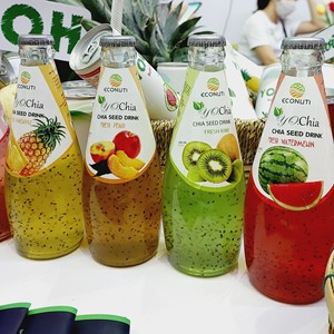 Bebida de Puré de Piña con Semillas de Chía, 280 ml, Botella de Vidrio, Empaque en Caja a Granel, 100% Puro y Natural para Venta al por Mayor - Product Image 5