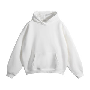 Fabricant vente en gros de haute qualité logo personnalisé blanc Streetwear surdimensionné à capuche automne hommes sweats à capuche et sweatshirts - Product Image 1