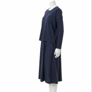 Ensemble de jupe en coton biologique uni et écologique, doux et respirant, 2 pièces, tenue décontractée pour femme, vêtements pour tous les jours, automne - Product Image 4