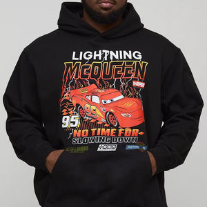 Jersey Impresión frontal Tela gruesa Color negro 100% Algodón Sudadera con capucha de gran tamaño para hombre Impresión en Fratres Sports - Product Image 1