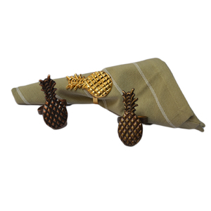 Anneaux de serviette en forme de pin-apple personnalisés, parfaits pour la décoration de table à manger et de fête de mariage, design de vaisselle d'hôtel, porte-mouchoirs - Product Image 1