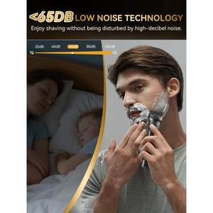 Tondeuse à barbe professionnelle pour hommes avec longueur réglable, double lame, tondeuse pour poils du corps, du nez, de la tête, du visage et de la moustache - Product Image 3