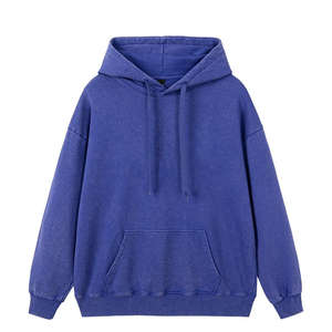 Sweat à capuche surdimensionné de haute qualité personnalisé pour hommes, lavage à l'acide vintage, 100% coton, sweats thermiques en gros pour l'hiver - Product Image 1