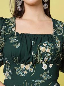 Main indienne bloc coton court doux mariée mariage écologique imprimé fleuri robe d'été cadeau personnalisé - Product Image 2