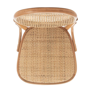 Silla de comedor moderna Escandinava con marco de madera y ratán natural tejido para experiencias culinarias nórdicas elegantes en casa - Product Image 6