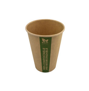 Vaso de papel recubierto de PLA de 210ml compostable y reciclable de la mejor calidad al por mayor para servir bebidas frías y calientes - Product Image 1