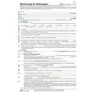 Carbonless Paper Rental <b>Agreement</b> RNK Verlag DIN A4 <b>4</b> Sheets - Product Image 1