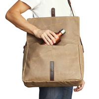 Tas Selempang Kulit Asli Vintage Unisex Ukuran XL Buatan Tangan 2022 dengan Ritsleting Asli dan Desain Logo Kustom