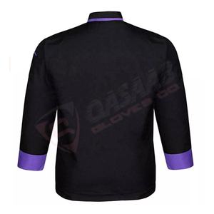 Abrigo de Chef negro de algodón de tamaño personalizado para hoteles Chaqueta de Chef de hombre de alta calidad Restaurante-Uniforme Cocina-Abrigos de Chef de cocina - Product Image 3