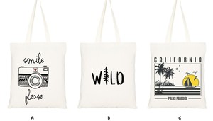 Bolso Tote de lona de algodón con estampado personalizado con asa grande, nuevo estilo, cuerpo cruzado, cuerda doble, regalo de viaje de compras reutilizable - Product Image 5