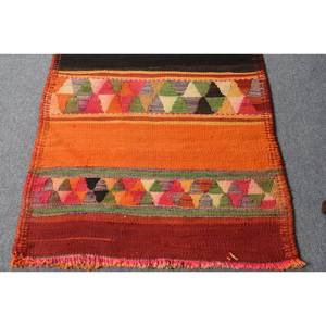 Alfombra de lana roja y naranja de estilo bohemio, 2,7x9,5 pies, área grande turca, rectángulo clásico, patrón abstracto, látex para pasillo, alfombra para habitación - Product Image 4