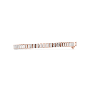 Luxury 10K <b>Rose</b> <b>Gold</b> Plated Baguette Diamond Bracelet Lab Grown Excellent Grade Unisex Jewelry Certified Wholesale Bulk Supply - Product Image 3