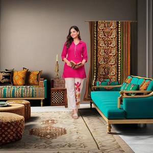 Ensemble de cordons personnalisés pour femmes, élégants, roses et blancs, pour bureau, vente en gros de cordons imprimés sur des motifs ethniques indiens - Product Image 1