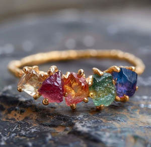 Anillo Hecho a Mano de Plata de Ley 925 Chapado en Oro con Gema de Aguamarina en Forma de Gota de Agua de 7 mm, Anillo Ajustable Clásico de Moda para Fiesta - Product Image 2