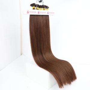Vente en gros de cheveux humains vierges I-TIPS à la kératine brun foncé # 2Q extensions de cheveux droites I Tip VN - Product Image 1