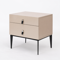 Table de chevet moderne en MDF E0, 2 tiroirs, écologique, durable, pour chambre à coucher, salon, cadre en acier inoxydable, minimaliste