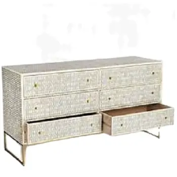 Bone Inlay Floral Chest Of Drawer Handcrafted Bone Inlay Furniture Home Decorative Chest Of Drawer Living Room Furniture