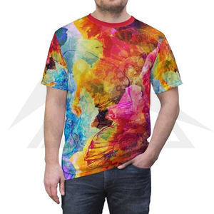 Nuevo último diseño 2024 Tie Dye camisetas para hombres estampado en toda la camisa con estampado botánico en todos los colores Tie Dye camisetas - Product Image 6
