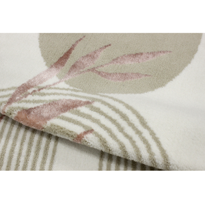 Alfombra de Baño Rectangular Susie de 70x120cm, Color Crudo/Beige/Polvo, de Algodón Reciclado con Patrón Abstracto Jacquard, Estilo Moderno - Product Image 2