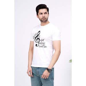 T-shirt col rond 100 % coton Kevin, respirant et épais, tissu jersey 250 g/m², impression sérigraphique, motif 3D - Product Image 3