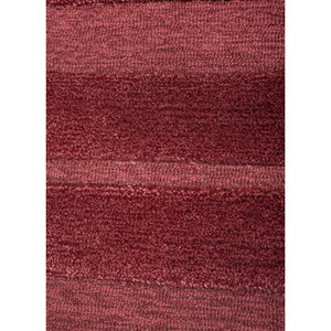 Alfombra Rectangular Abstracta a Rayas de Lana y Viscosa Hecha a Mano en Rojo y Naranja para Sala de Estar o Pasillo -TNQ-3299 - Product Image 3
