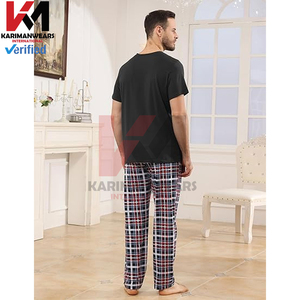 Conjunto de Pijama a Cuadros para Hombre, Ropa de Dormir Suave y Ligera, Camisa de Manga Larga, Pantalones Largos, Conjunto de Salón con Bolsillos, Ropa de Noche - Product Image 4