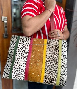 New Arrival Stylish Animal Print Fur Recycled Leather <b>Tote</b> Underarm <b>Bags</b> Women Fashionable Multi Color High Quality Shopping <b>Bag</b> - Product Image 2