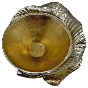 Bol design ultra moderne fait à la main pour la décoration de table, bol de luxe fait à la main plaqué pour la décoration de table centrale, sûr - Product Image 2