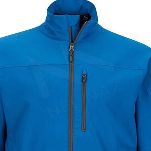 Logo personnalisé impression avant fermeture éclair col montant Softshell vestes 2023 poids léger hommes Softshell veste - Product Image 6