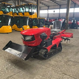 Tracteur à chenilles rouge 4x4 21HP à transmission par engrenages, multifonctionnel pour la ferme et le jardin - Product Image 2