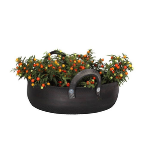 Jardinières rondes en caoutchouc recyclé avec poignées Décoration de maison de jardin durable du Vietnam Paniers de rangement - Product Image 1