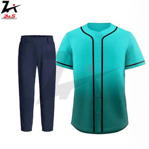 Ensemble de maillots et pantalons de baseball personnalisés de haute qualité, respirants, 100 % polyester, pour hommes, femmes et jeunes, pour les matchs - Product Image 1