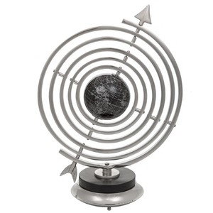 Globe du monde décoratif en métal Sculpture avec flèche Design Home Office Decor Accent Modern Art Piece Tabletop Ornament Unique Gift - Product Image 6