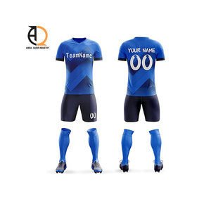 Hot Selling <b>Blue</b> Sublimation Soccer Wear Kits High Quality Football Uniform - Product Image 6