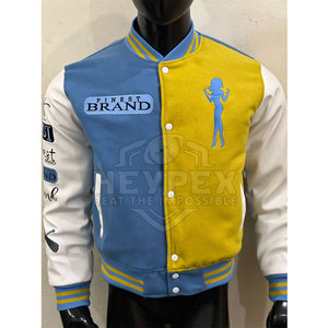 Chaqueta Varsity con Capucha y Diseño Personalizado para Hombre, Servicio OEM, Cuello Alto, Resistente al Viento y Transpirable, para Escuela Secundaria - Product Image 6